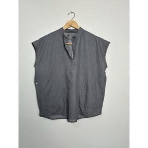 Rafaella Figs Women's Size Large Gray Oversized Scrub Top‎ Nurse Medical Work